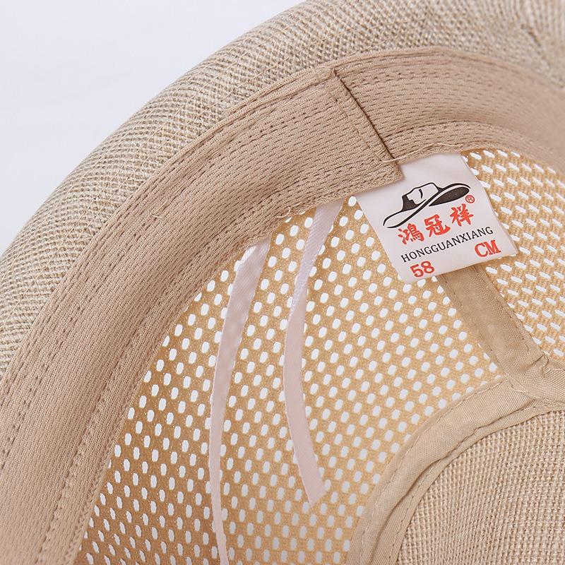 Outdoor beach top hat middle-aged men's hat sun hat summer mesh middle-aged and elderly leisure hat