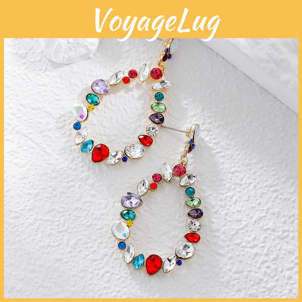 Elegant Teardrop Earrings Alloy Material Stylish And Trendy Geometric Design