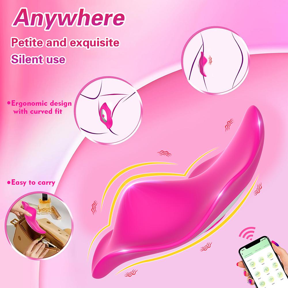 APP Bluetooth Control Wearable Vibrator For Women Clitoris Stimulator Vagina Massager Female Masturbator Panties Adult Sex Toys