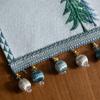 Cotton Linen Blue and Pink Elk Christmas Table Runner Seasonal Winter Christmas Xmas for Holiday Farmhouse Style Dining Holiday