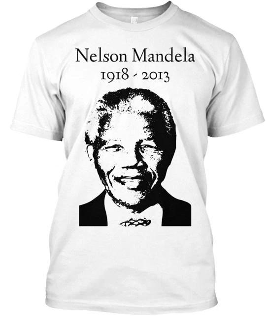 RIP Nelson Mandela Tee 100% Cotton T-shirt Mens Tees Top Made in the USA T-Shirt Tee Top Unisex S