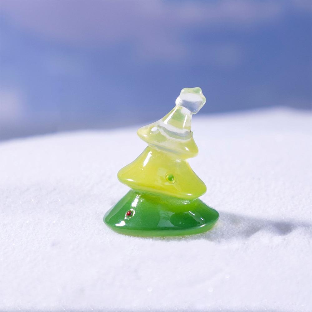 10pcs Cute Snowman Miniature Figurines Transparent Merry Christmas Decoration  Christmas Gift