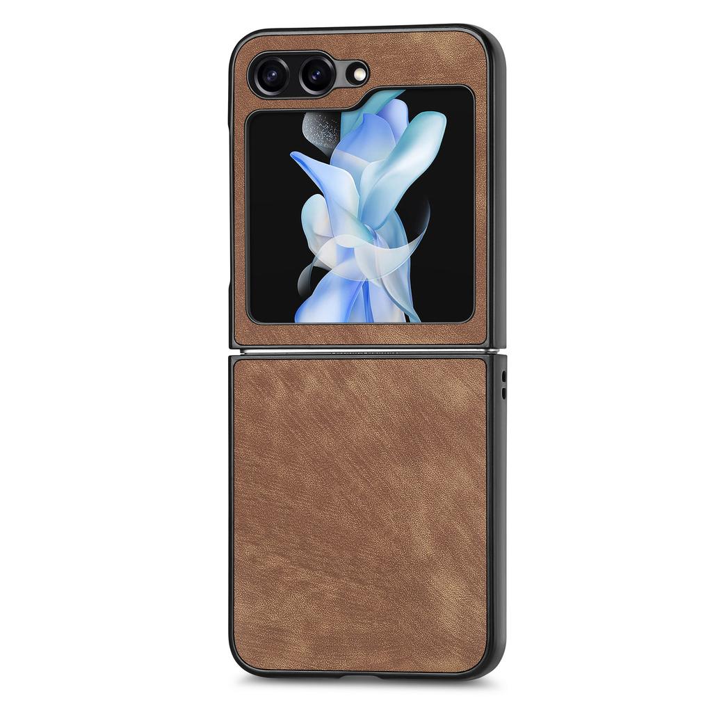 For Samsung Galaxy Z Flip7 FE 5G/Z Flip6 5G Case Vintage Leather+PC Slim Fit Phone Cover
