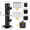 Ground Insert Iron Umbrella Stand - Universal Carbon Steel Umbrella Pole Holder and Fixing Base for Outdoor Use