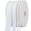 [Tekdeere]Width 9mm Solid White Grosgrain Ribbon, Perfect for Gift Wrapping, Sewing, Hair Accessories, Wedding Decorations - 91m/roll