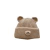 Thick knitted handcrafted bear wool Moao children's cute warm casual and face showing small pullover hat  cold hat for autumn and winter