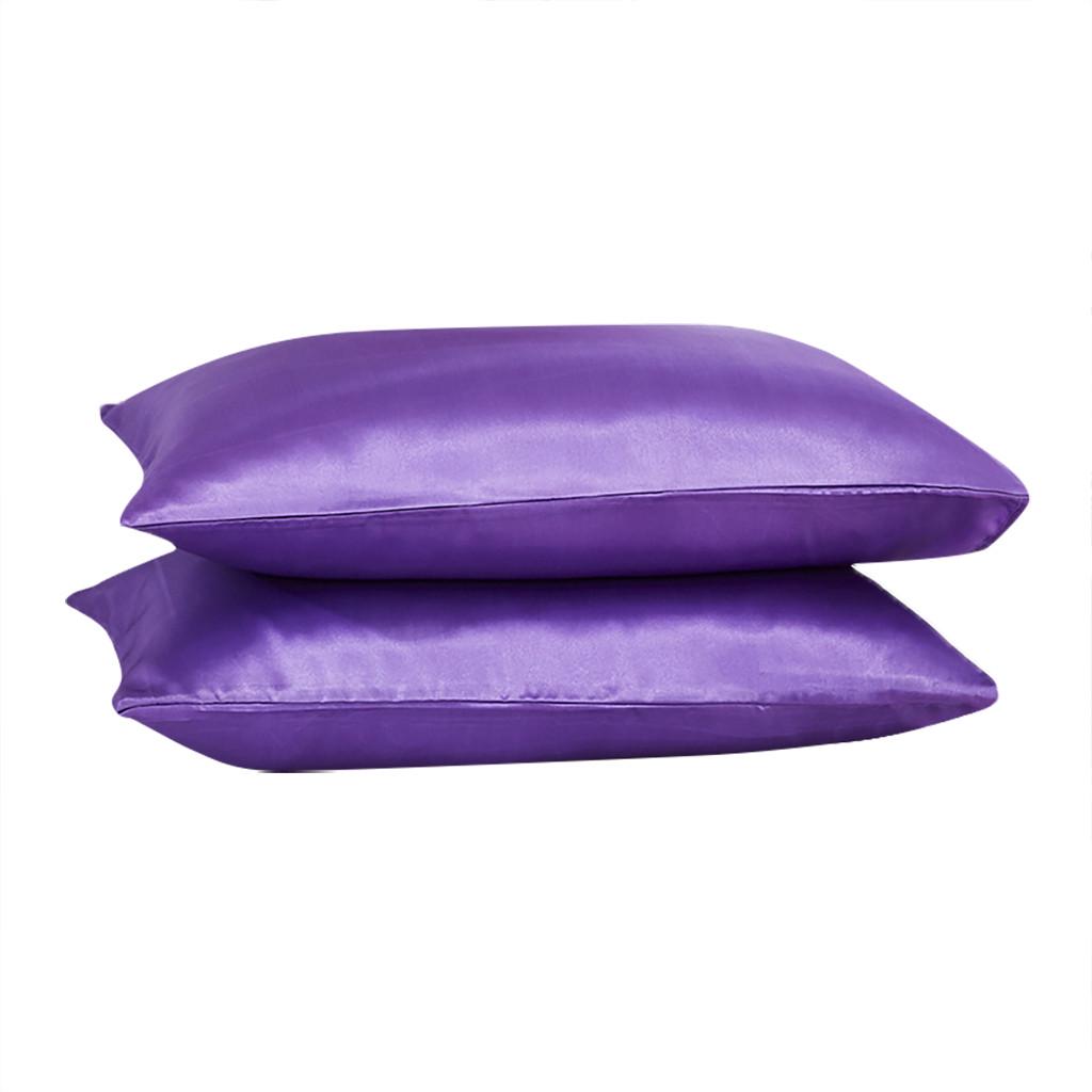 Pillowcase Satin Silk Color Bedding Envelope Closure Pillowcases