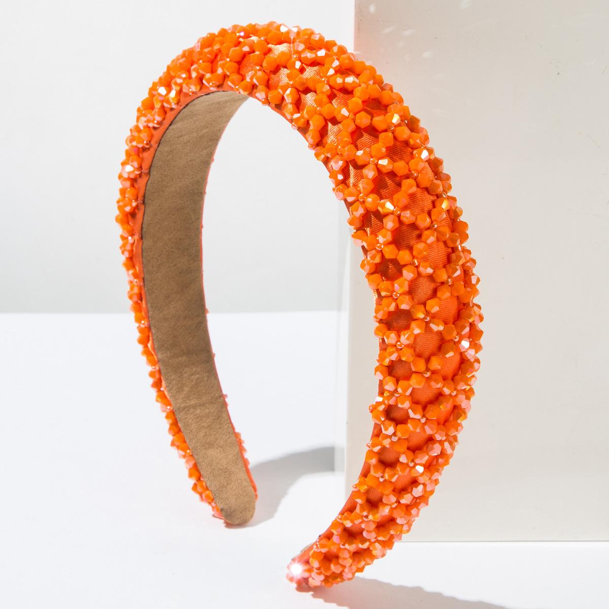 

Полностью бриллиантовые плетеные вручную расшитые бисером повязки на голову Кристальная сетка Аксессуары для волос Женский тренд Барочная губчатая повязка для волос Повязка для волос Головной убор