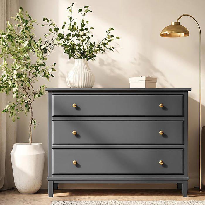 Peinture à la Craie Gris Anthracite - CREATIVE DECO - 1L - Mat et Lavable - Peinture Bois - Chalk Paint Grise