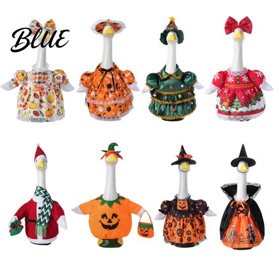 Garden Statue Accessories 1 Set Christmas Porch Goose Outfit Lace Princess Dress Halloween Clothes Costume for 23 Inch Statue Lawn Yard Patio Decor