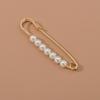 Simple Imitation Pearl Beaded Brooch for Women's Classic Casual Jewelry Clothing Accessories