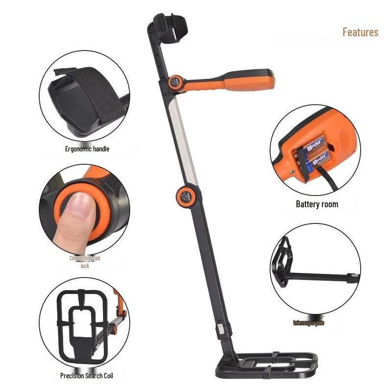 Brangdy TX-630 Portable Folding Underground Metal Detector