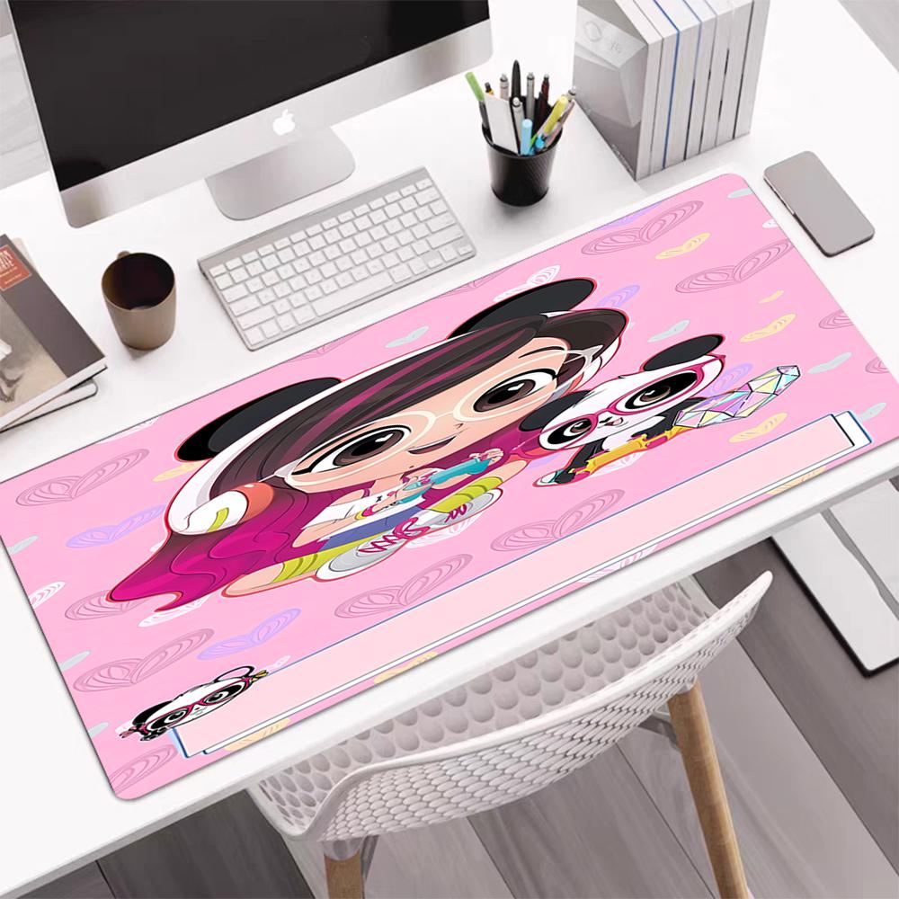 Luluca Panda Theme Mouse Pad, Non Slip Rubber Base, Multifunctional Office & Home Decor, Perfect for Workspace Personalization.