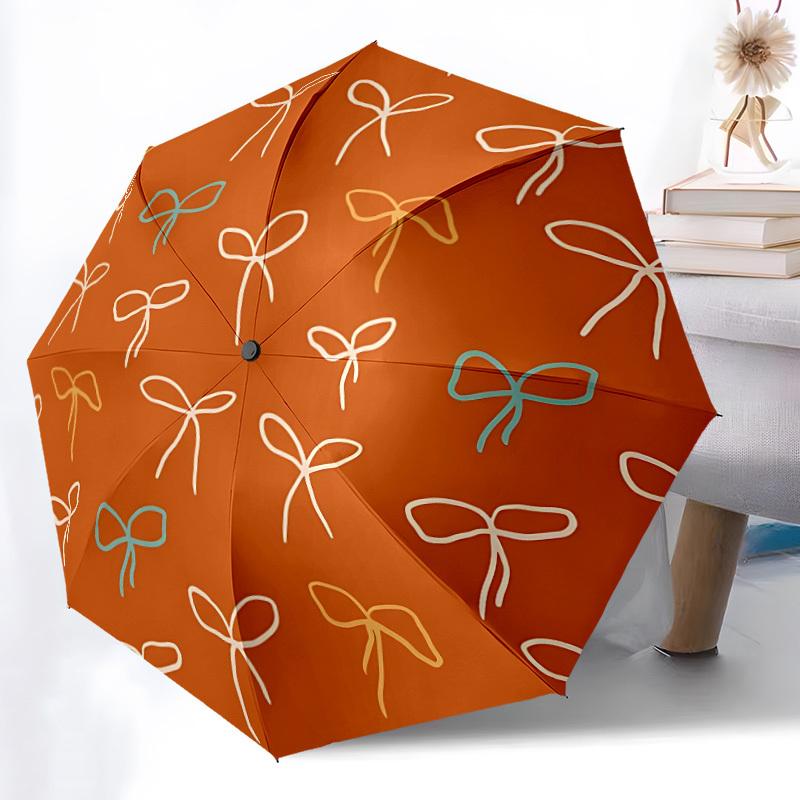 

1pc Bow Pattern Automatic Open/Close Umbrella - Compact Travel Umbrella, Gift for Birthday, Holiday yy260106055