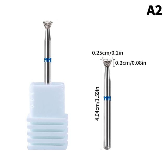 Nail Drill Nails Milling Cutter Carbide Cuticle Clean Rotary Electric Manicure Pedicure Round Top Diamond Nail Drill Bit