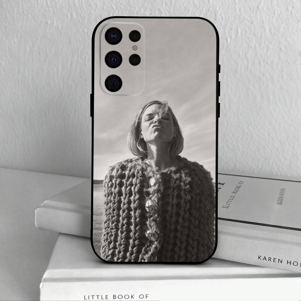 Actress Rebecca Ferguson Phone Case For Samsung S25,24,23,22,30,21,10,9,Ultra,Plus,Lite,FE,4,5 G Soft Black Case