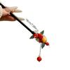 1pc Vintage Chinese Hair Sticks: Wooden with Colorful Beads,Flowers & LeavesAdd Elegant Oriental Charm to Traditional Outfits