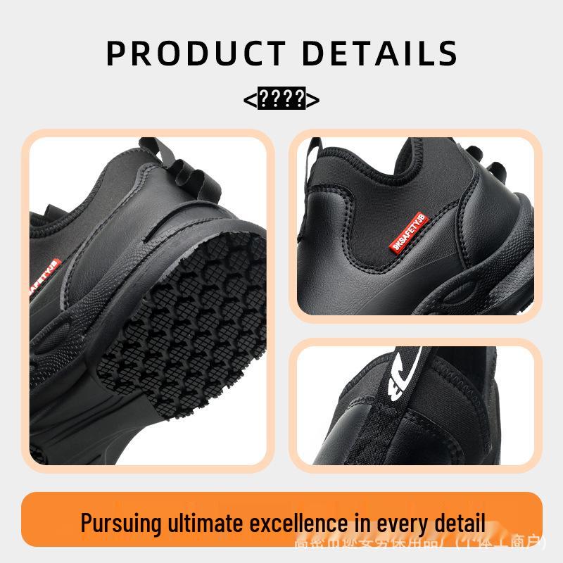 Non-Slip Chef Shoes - Oil-Resistant, Lightweight, Comfortable, Soft Sole Safety Work Shoes for Kitchen