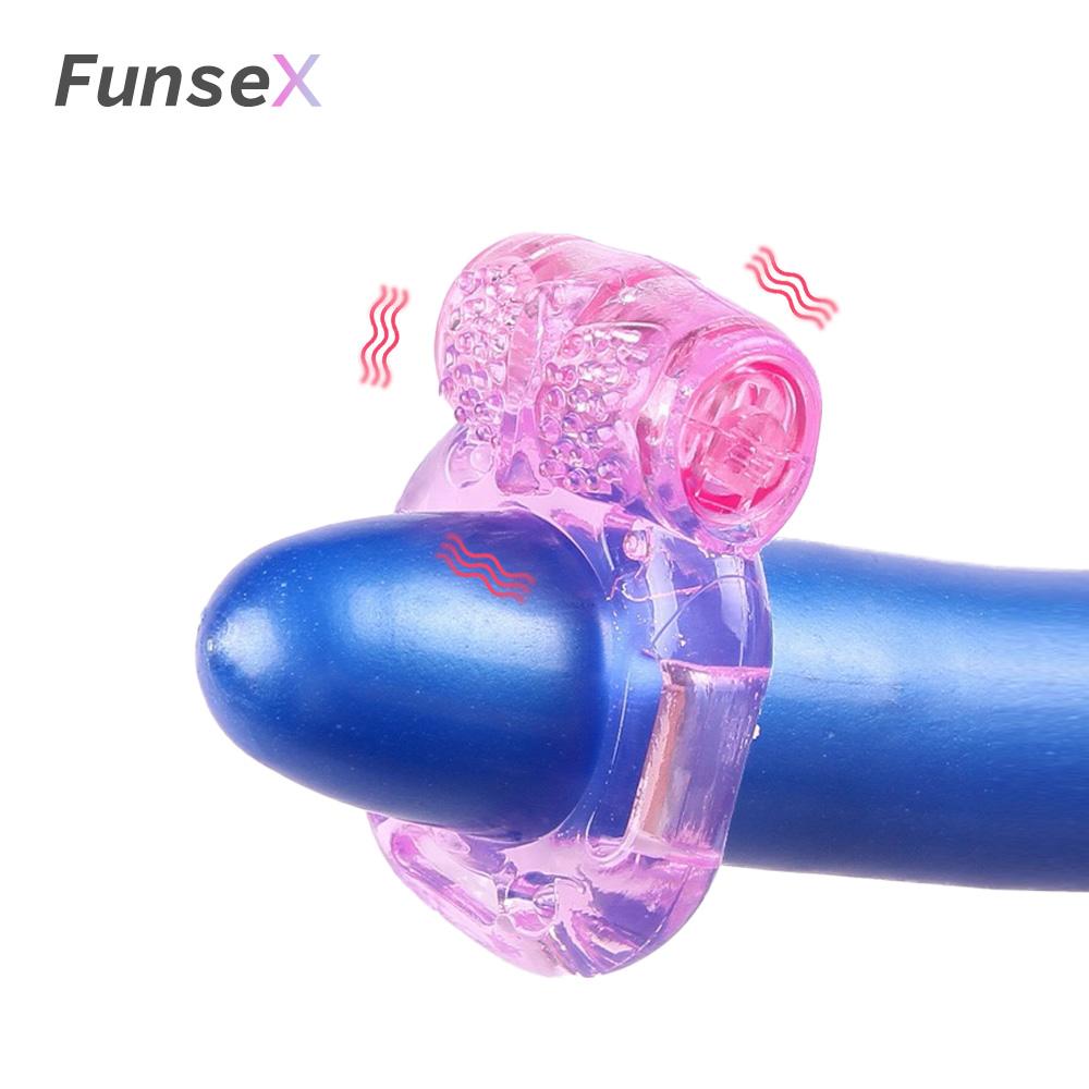 Male Penis Delay Ejaculation Vibration Penis Ring Sex Toys Female Clitoral Stimulator Couple Erotic Toys Adult