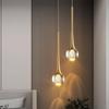 Nordic Crystal Single-Head Pendant Light for Bedroom or Dining Room