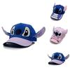 Stitch Kinder-Baseballkappe mit gestickten Ohren für Sonnenschutz und Atmungsaktivität