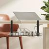 Sturdy Under Table Storage Rack No Punching Desk Wire Organizer Metal Cable Management Tray  Home