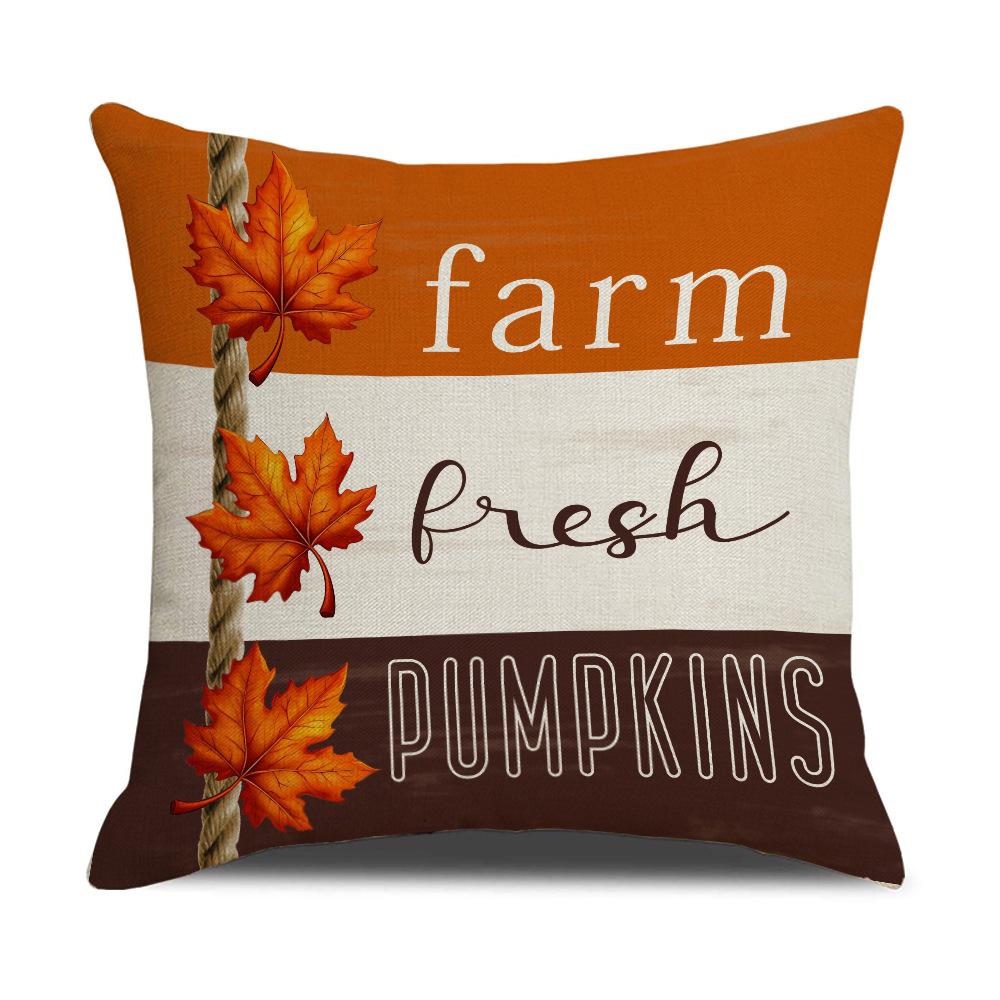 Decorate Home Thanksgiving Car Flowers Pillowcase Living Room Bedroom Sofa Car Pillowcase