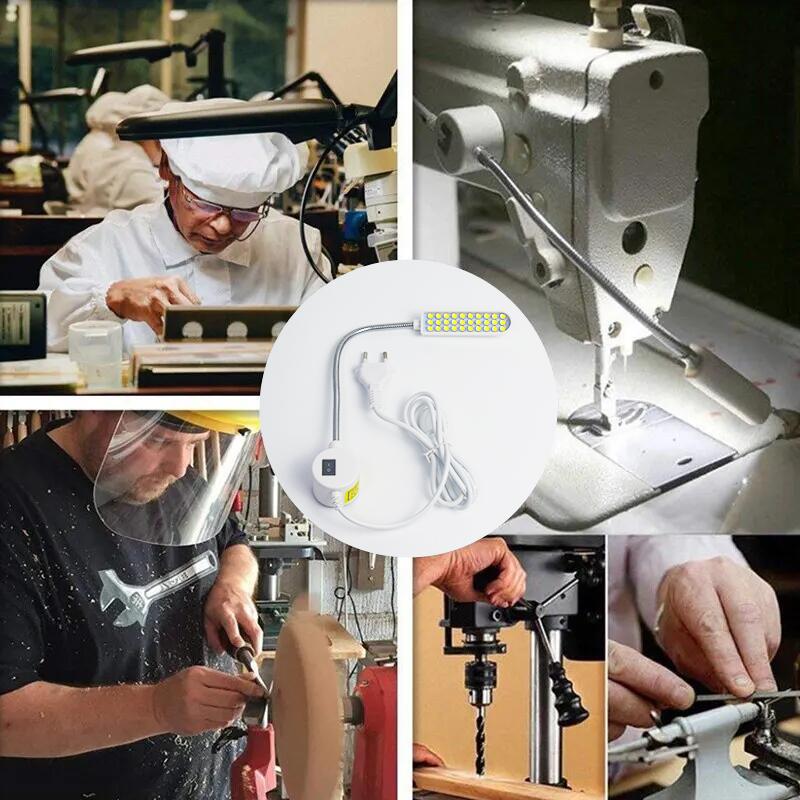 10/20/30 LEDs Industrial Lighting Sewing Machine Night Lights Home With Magnetic Flexible Adjustable For Base Adsorbed Work Lamp