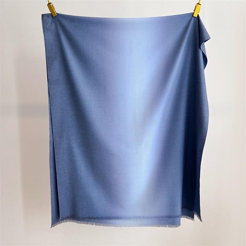 80*200cm Winter Warm Gradual Color Women Scarf Thick Cashmere Large for Pashmina Shawl Wraps Bufanda Female with Tassel Scarves