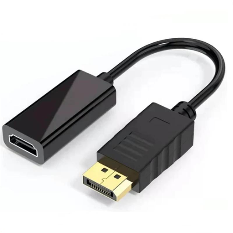 4K DisplayPort To HDMI-compatible Adapter Male DP To Female HDMI-Compatible Cable Converter Video Audio For Projector HDTV PC