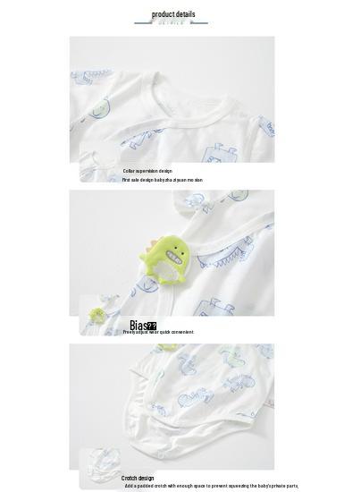 Unisex Newborn Short-Sleeve Bodysuit Pajamas