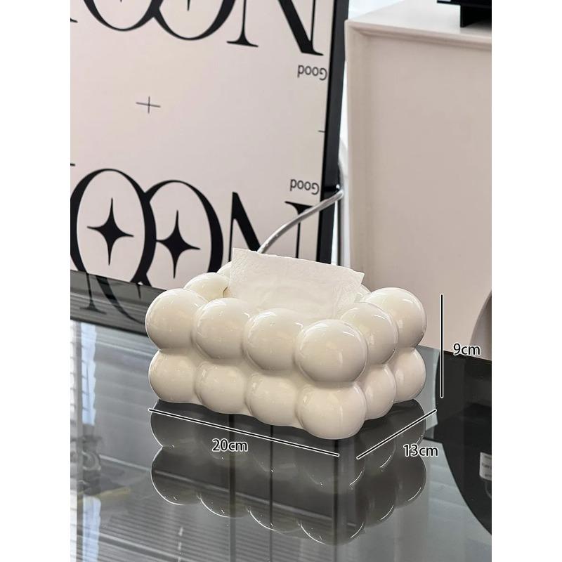 Cream Style Tissue Box Living Room Coffee Table High Sense Smoking Paper Box Light Luxury High-end Decoration Napkin Paper Box