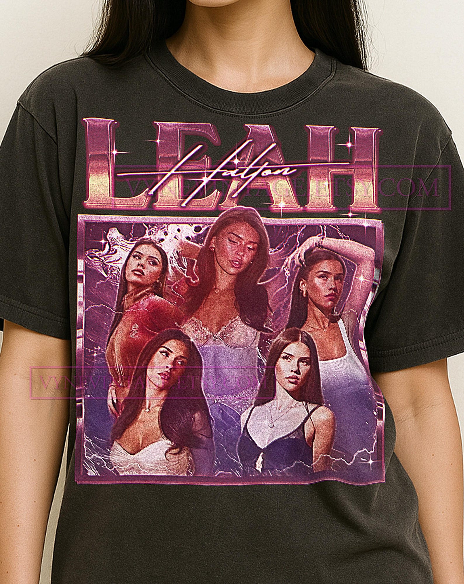 LEAH HALTON T-Shirt, Vintage Influencer Model Star Celebrity Performer Tee, 90s Retro Throwback, Leah Halton Sweater 2XL