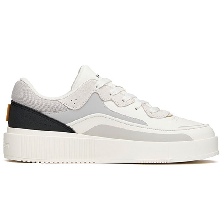 Anta Casual Comfortable Slip Resistant Waterproof Shock Absorbing Wear Resistant Low Top Sneakers Men sneakers Ivory Gray Black 912148031-2