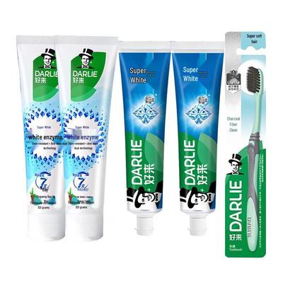 White Enzyme & Brightening Toothpaste Bundle with Toothbrush