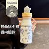 Термокружка Стакан для воды для девочек Кофейная кружка с высокой ценностью с крышкой-соломкой Разделение чая Холодный стакан Подарочная кружка