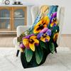 Pansies and lilies of the valley Print Blanket Warm Soft Fluffy Kids and Adults Sofa Bed Throw Blanket for Home Travel Camping