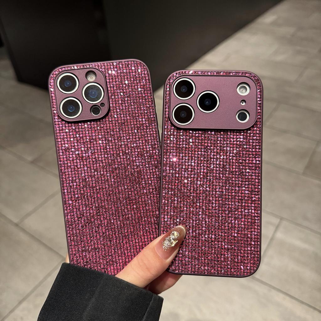 Glitzer Aurora Glänzende Diamant Hülle Für Für Iphone 17 Air 16 1 14 13 12 11 Pro Max X XS Max XR Plus Mini Bling Kamera Schutz Hülle