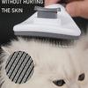 1pc Dog Brush, Cat Brush, Flea Comb, Automatic Cleaning Brush, Pet Grooming Brush, Pet Massage Brush, Shedding Grooming Brush, Mat Breaker Tool