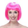 Funny Women Bobo Wig Pink Short Straight Hair Cosplay Party Bob Hair  Makeup Party
