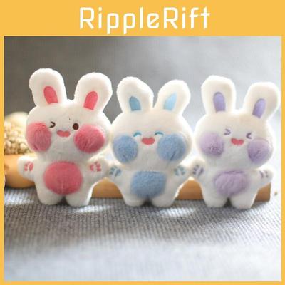 Charming Little Rabbit Plush Keychain Ultra Soft Short Plush Bunny Bag Decoration