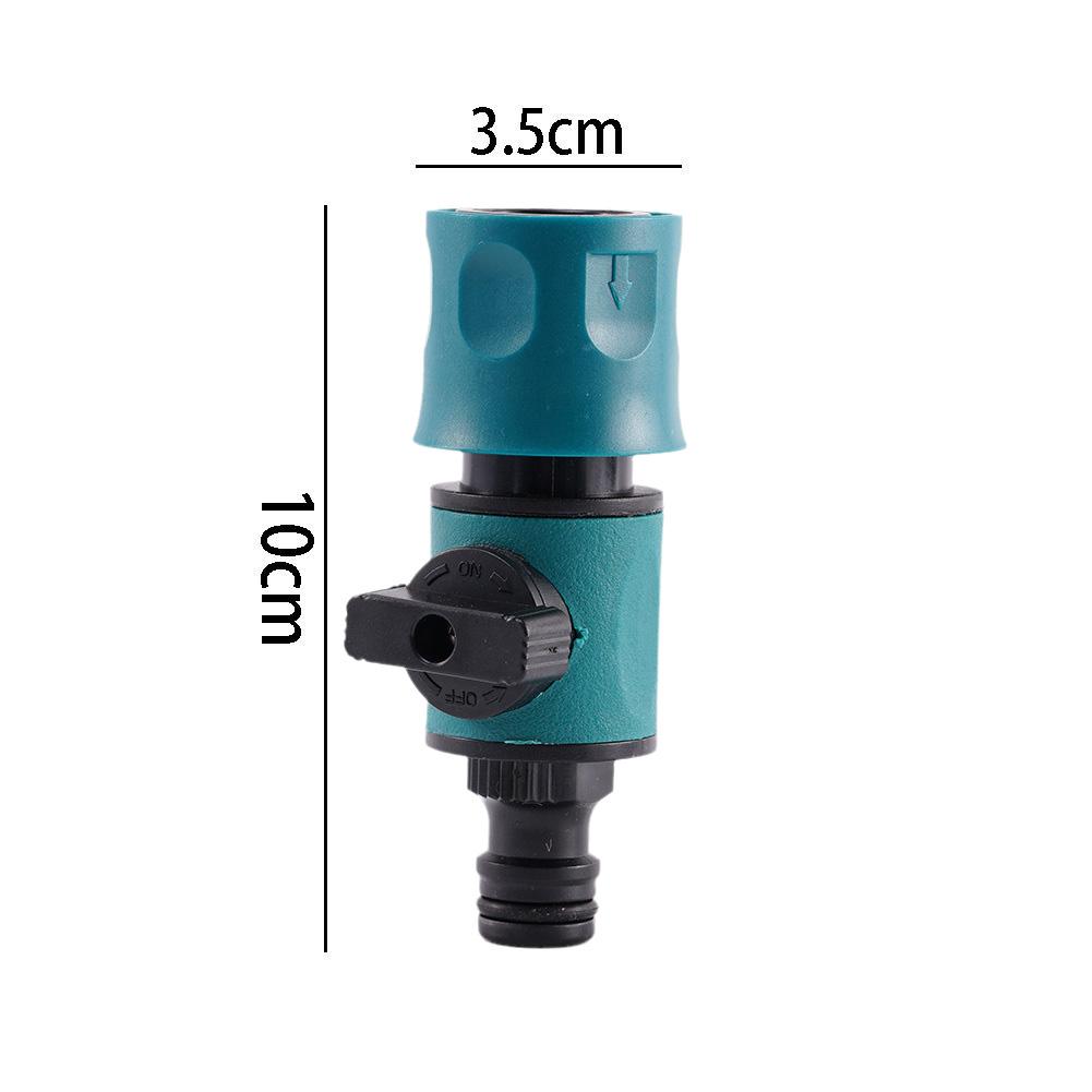 Garden Hose Pipe In-Line Faucet Tap Shut Off Valve Fitting Watering Agriculture Irrigation Quick Connector With Valve 1Pc