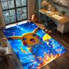 Pikachu Non Slip Carpet Rug Large Area, Washable Floor Mat Household Decoration Gamer Bedroom.-TING
