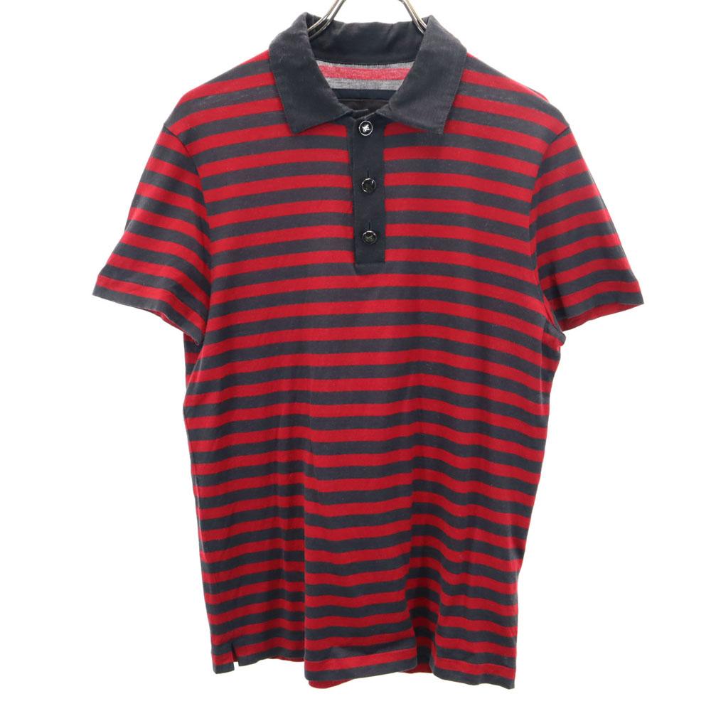 Louis Vuitton Border Pattern Short Sleeve Polo Shirt S Men's Used
