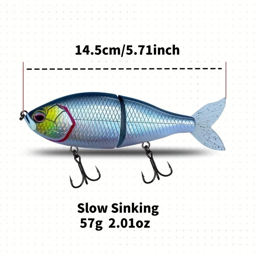 1pc 14.5cm 57g Slow Sinking Lure Multi-Section, Two-Segment Imitation Hard Bait