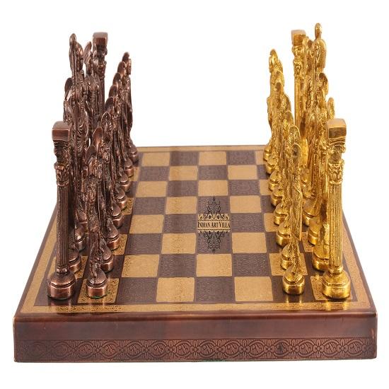 Chess Set with  Copper Realistic Figure