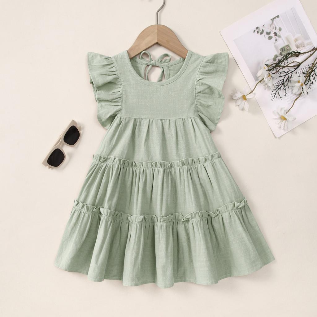 Children Summer Class A Leisure Cute Girls Sweet Wind Ruffled The Princess Skirt