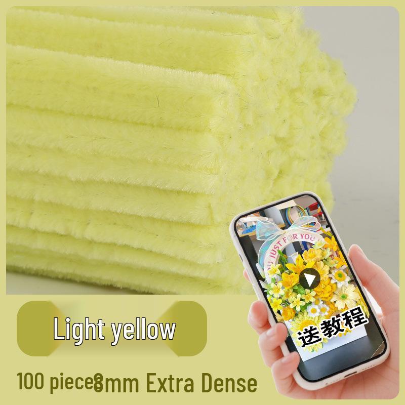 Colorful Chenille Sticks: Craft Pipe Cleaners for Kids' Velvet Flower Bouquets