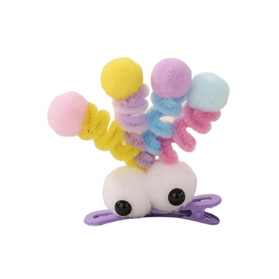 2/4Pcs Pins Hair Plush Big-Eyed Girl Hair Decoration Holiday Parties Hair