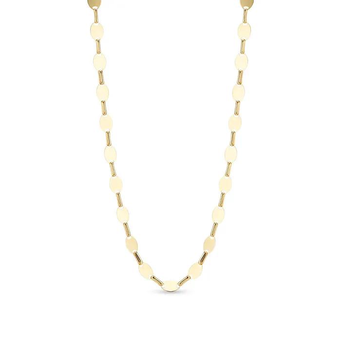 14k Oval Mirror Necklace